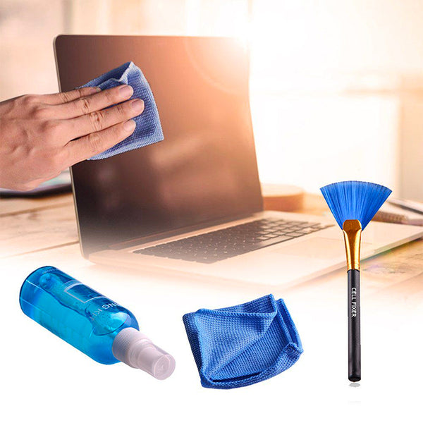 LCD Screen Cleaning Kit 100ml | Anti-Static All-in-One Cleaner with Microfiber & Brush | KCL 1016 | SWEG Gadgets