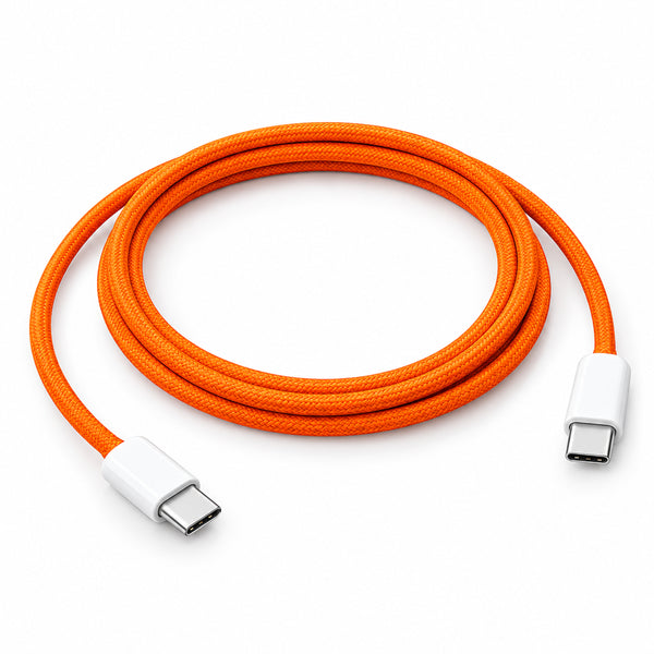 Fast Charging 35W USB-C Adapter with 1m Braided Charge Cable – Orange