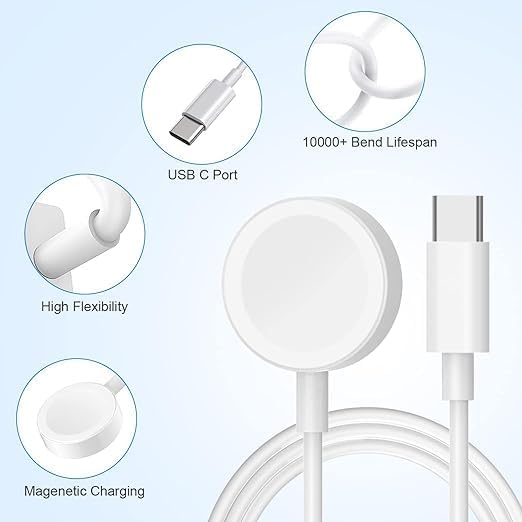 Apple iWatch Charger USB-C Magnetic Fast Charging Cable 1M Portable Wireless Charger for Apple Watch Series