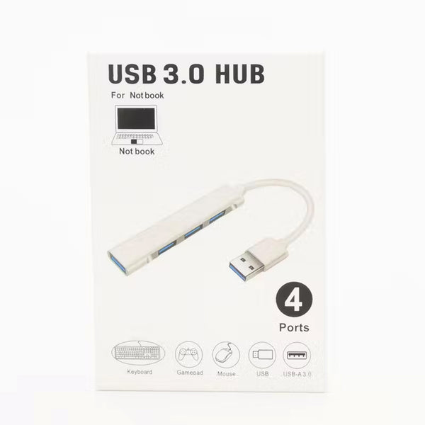 SWEG Gadgets Mini USB Hub Extensions, 4 Port USB 3.0 Hub Expander | Silver