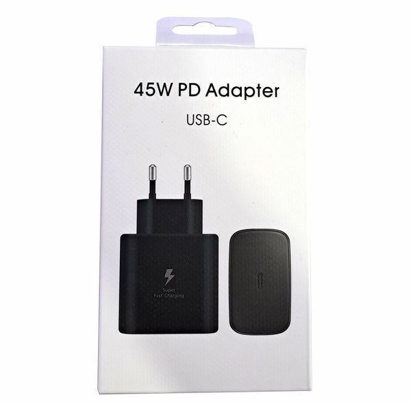 SWEG Gadgets 45W PD Super Fast Charging Adapter with USB-C Port – EU Plug | Black