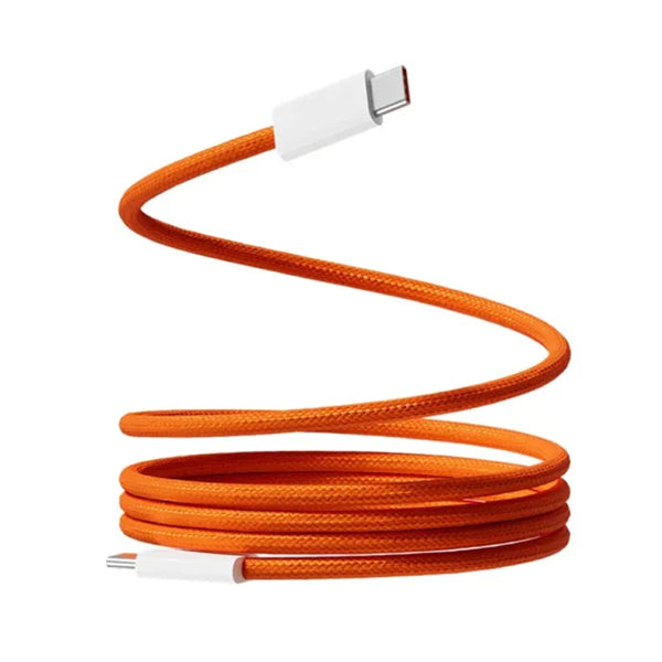 Fast Charging 35W USB-C Adapter with 1m Braided Charge Cable – Orange