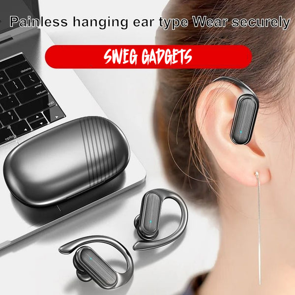 SWEG Gadgets A520 Wireless Bluetooth Earbuds | LED Display Case | Earhook Sport Fit | IPX5 | Deep Bass