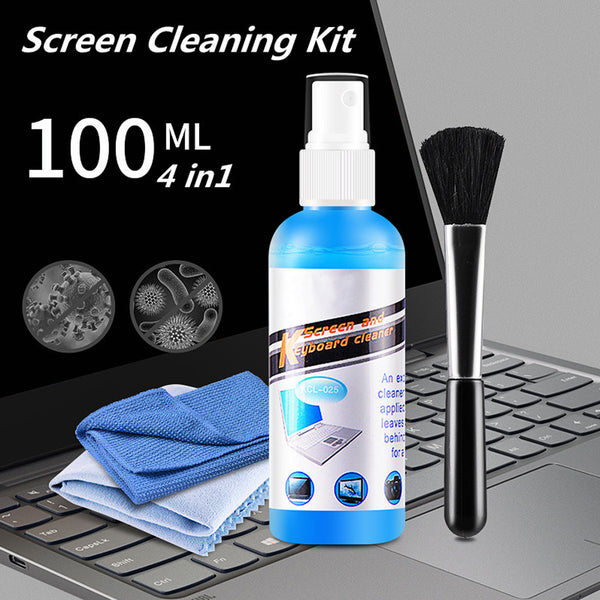 SWEG Gadgets LCD Screen Cleaning Kit KCL 1025 – Streak-Free Cleaner Spray & Microfiber Cloth for TVs, Laptops, Monitors, Tablets, Smartphones & Camera Screens