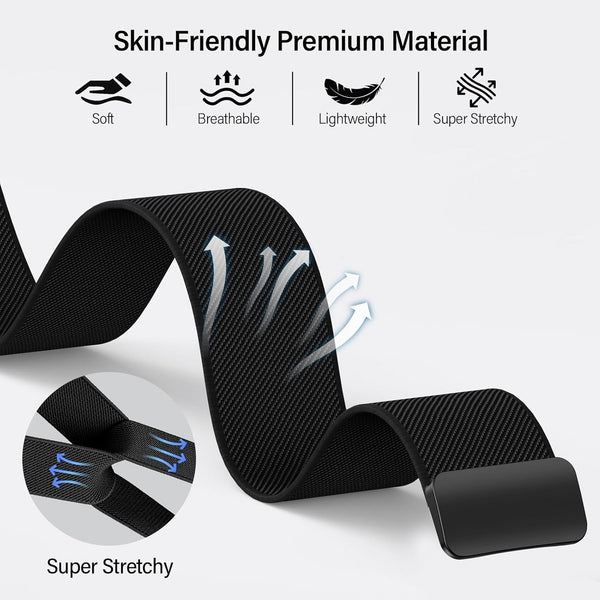 Apple Watch Stretchy Loop Sport Band 42/44/45/46/49mm | Elastic Nylon Magnetic Strap | 5 Colours | SWEG Gadgets