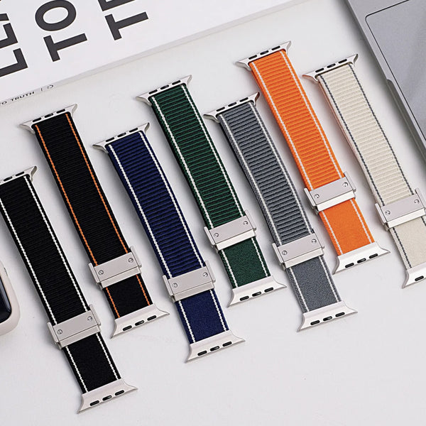 Apple Watch Stretchy Loop Sport Band 42/44/45/46/49mm | Elastic Nylon Magnetic Strap | 5 Colours | SWEG Gadgets
