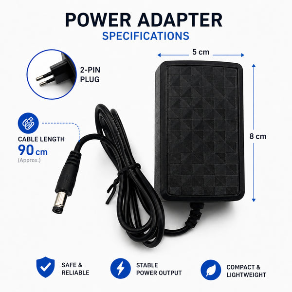 12V 2A Universal AC/DC Power Adapter | Router, CCTV & DSTV Charger | 5.5mm × 2.5mm | SWEG Gadgets