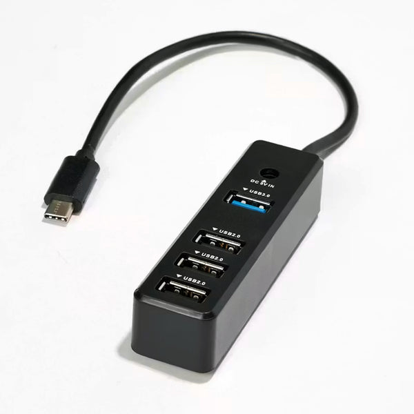 HUB08 4-Port USB-C Hub with USB 3.0 Fast Data Transfer Adapter