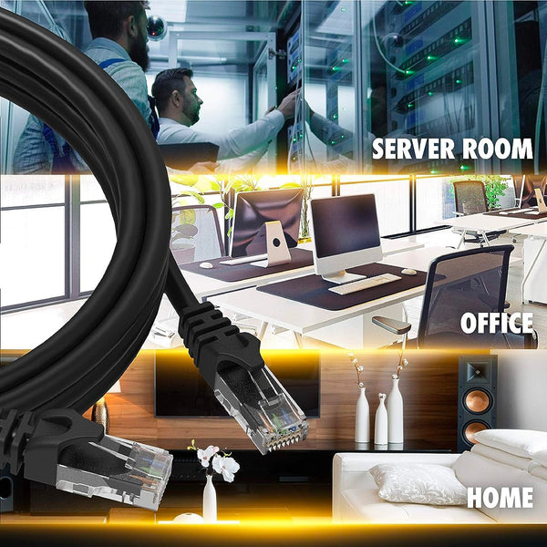 CAT 6e Ethernet Cable RJ45 | High-Speed LAN Internet Cable | 5M 10M 15M 20M | Black | SWEG Gadgets