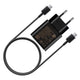 Fast Charging Wall Charger & Type C to Type C Cable - Black