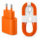 Fast Charging 35W USB-C Adapter with 1m Braided Charge Cable – Orange