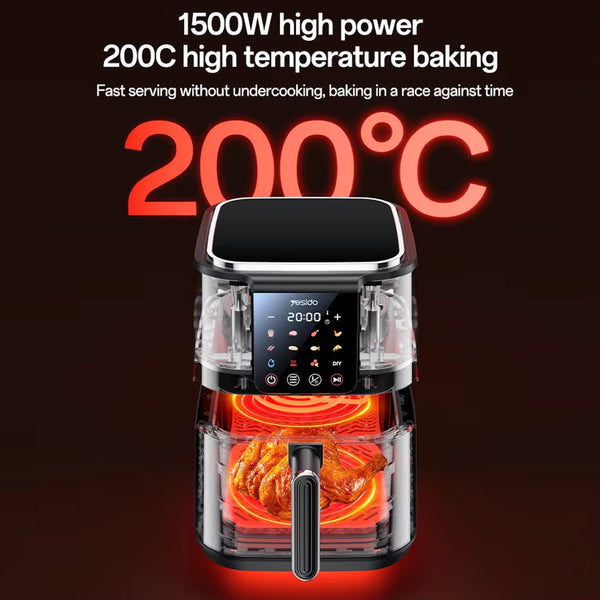 Air Fryer EC35 6L 1500W Touch Screen NTC Temperature Control