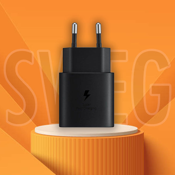 SWEG Gadgets 45W PD Super Fast Charging Adapter with USB-C Port – EU Plug | Black