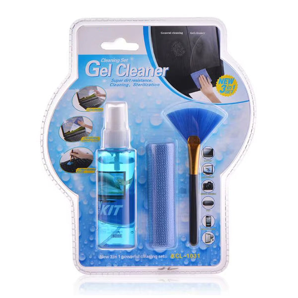 Gel Screen Cleaning Kit 60ml | Streak-Free Screen Cleaner with Microfiber & Brush | KCL 1031 | SWEG Gadgets