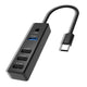 HUB08 4-Port USB-C Hub with USB 3.0 Fast Data Transfer Adapter